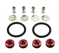 JDMSPEED Rojo Universal CNC Billet Bumper Trunk Quick Release Fastener Kit