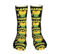 JDNFDR Calcetines casuales para correr Upside Do Wn Pine Funny Swinger Sharing is Caring para hombre, calcetines unisex para yoga y exteriores