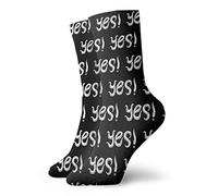 JDNFDR Grip Socks Yes Sea Animals Tentacle Art Sketch Crew Socks Dress Socks Funny Cushion Socks for Teens Biking Trekking