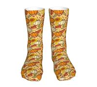 JDNFDR Happy Thanksgiving Turkey Socks for Men Women Casual Short Socks Sport Socks Comfort Tube Socks, Happy Thanksgiving Sunflower Pumpkin Bee, Altoa única