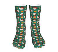 JDNFDR Happy Thanksgiving Turkey Socks for Men Women Casual Short Socks Sport Socks Comfort Tube Socks, Pastel de croissant de pavo de Acción de Gracias, Altoa única