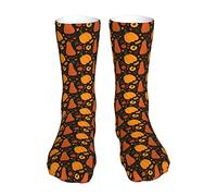 JDNFDR Happy Thanksgiving Turkey Socks for Men Women Casual Short Socks Sport Socks Comfort Tube Socks, Happy Thanksgiving Pumpkin 03, Altoa única