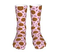 JDNFDR Happy Thanksgiving Turkey Socks for Men Women Casual Short Socks Sport Socks Comfort Tube Socks, Pastel de cerezas de Acción de, Altoa única