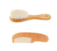 JDNFKG 1 Pieza De Mini Champú para Niños Y 1 Pieza De Cresta De Madera, Mango De Madera Anti-Deslizamiento De Champú, Champú Infantil, Herramientas De Peine De Cabello.