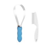 JDNFKG 1 Pieza De Removedor De Vello para Mascotas Y 1 Peine Antipulgas, Herramienta De Aseo para Perros, Cuchillo De Depilación De Doble Cara, Productos para El Cuidado De Mascotas.