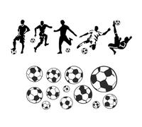 JDNFKG 2 Piezas Peglantes De Pared De Jugadores De Fútbol, Pegatinas Decorativas Creativas, Pegatinas De Pared Simples Y Versátiles, Adecuadas para Dormitorios, Escuelas Secundarias, Aulas.