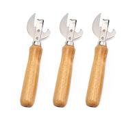 JDNFKG 3 Piezas De Abrelatas con Mango De Madera, Abrebotellas Multifunción, Artículos para El Hogar, Adecuados para Cerveza, Vino Tinto Y Bebidas.