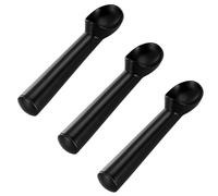 JDNFKG 3 Piezas De Pala De Hielo Negro, Cuchara Creativa De Zanja De Ballesta, Cuchara De Galletas Antiadherente, Cuchara De Yogurt De 7 Pulgadas, Cuchara De Sandía, Yogur Y Batidos.