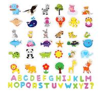 JDNFKG 36 Piezas De Imanes De Animales De Dibujos Animados, 26 Piezas De Imanes De Letras, Suministros De Educación Infantil, Juguetes para Niños, Juguetes Interactivos para Padres E Hijos.