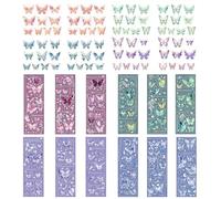 JDNFKG 80 Pegatinas De Mariposas Coloridas, Calcomanías Impermeables, Pegatinas para Niñas Que Pueden Decorar Tazas De Agua, Cuentas De Manos Y Diario.