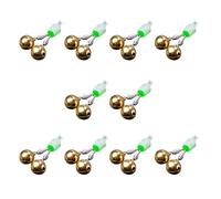 JDNH 10 indicadores de mordeduras de doble campana, para caña de pescar, alarma, mordeduras para barra de noche