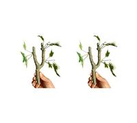 JDNH 2 accesorios de escalada realistas para reptiles pequeños, cangrejos ermitaños, geckos crestados, decoración natural para ejercicio, rama de escalada para reptiles