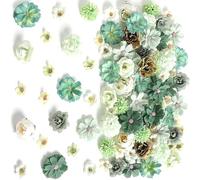 JDNH 80 capullos de flores artificiales de 25 a 43 mm para arreglos florales de boda, álbum de fotos, decoración de pasteles, accesorios para el cabello, de seda, clip para el pelo de novia