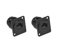 JDNH Adaptador de conector RJ45 Cat6 de montaje en panel RJ45 hembra a hembra a través del módulo con extensión Ethernet de rosca Gigabit Ethernet Conector de montaje en panel