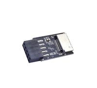 JDNH Adaptador de extensión de transferencia de datos de alta velocidad USB 2.0 de 9 pines a USB C de panel frontal a 9 pines para PC tipo C compatible con panel frontal