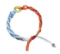 JDNH Amistad inspirada en el anime, color rojo y azul, a la moda, trenzado para entusiastas del anime y coleccionistas, símbolo emocional