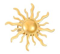 JDNH Anillos de apertura ajustables para sol/corazón, joyería de dedo abierto, textura de acero inoxidable para amantes de la moda, sol vintage, talla única, como se describe, como se describe