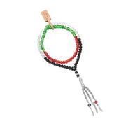 JDNH Cadena ajustable de cristal multicolor para oración festiva, joyería de uso diario, pulsera de Ramadán, hecha a mano, One Size, como se describe