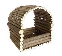 JDNH Casas de hámster para conejos, dientes de madera natural, cabañas de tejido para animales pequeños, hábitat cerrado seguro