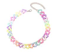 JDNH Collar contemporáneo de dopaminas con color llamativo, adecuado para viajes y declaraciones de moda diarias, collar de resina colorida, One Size, como se describe, como se describe