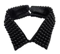JDNH Collar de perlas de imitación adornado para mujer, elegante, con cuentas, gargantilla de solapa desmontable, accesorio de cuello de blusa, Perla