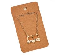 JDNH Collar de temporada de graduación con colgante de libro hueco, gargantilla única y elegante, cadena de clavícula simbólica y significativa, talla única, como se describe, como se describe