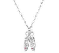 JDNH Elegante collar con dije de zapato de ballet para mujeres y niñas, zapatos de baile con personalidad, gargantilla, graduación, amantes del ballet, collar de zapatos para niñas, talla única, como