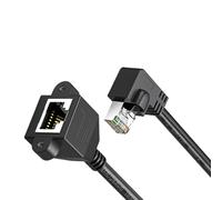 JDNH Extensor de cable blindado Cat6 RJ45, adaptador flexible en ángulo FTP para redes Cat5e Cat5, extensor Ethernet blindado