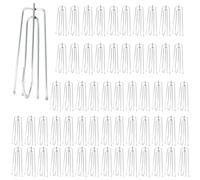 JDNH Gancho y pin de acero inoxidable para cortinas plisadas, 4 puntas, plisados, clips transversales, plisados, ganchos de cortina de acero inoxidable