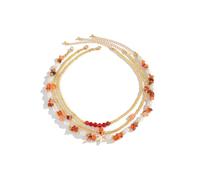 JDNH Gargantilla artística multipiedra con diseño de longitud ajustable para joyería individualizada, cadena de clavícula de cuentas de piedra colorida