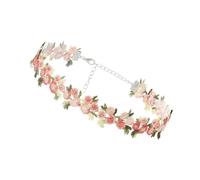 JDNH Gargantilla de encaje de flores bordada a la moda, portátil, para mujeres elegantes, accesorio de moda cómodo, Materiales mixtos