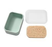 JDNH Jabonera con almohadilla de drenaje para camping, gimnasio, uso al aire libre, funda de silicona suave y flexible para artículos de tocador líquidos, contenedor de jabón