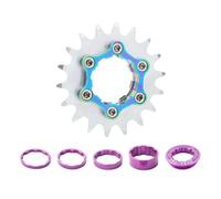 JDNH Kits de conversión de engranajes de una sola velocidad con espaciador y anillos de bloqueo 16T 18T para múltiples bicicletas