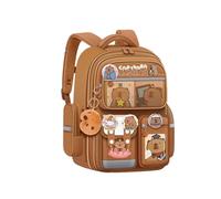 JDNH Mochila escolar Capybara de dibujos animados, creativa y práctica, bolsa de libros de gran capacidad, mochila informal para estudiantes, correa ergonómica para el hombro, Estilo 07, I