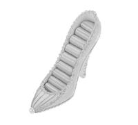 JDNH Organizador de joyas con forma de tacón alto, textura de tela, para aretes, collares, anillos y accesorios, elegante soporte de exhibición de joyas