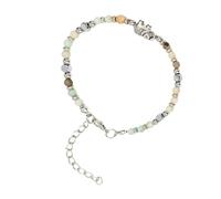 JDNH Pulsera de cadena ajustable con cuentas con detalle de elefante con extensión de 5 cm para simbolizar la muñeca, One Size, como se describe