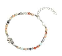 JDNH Pulsera de cadena ajustable con cuentas con detalle de elefante con extensión de 5 cm para simbolizar la muñeca, One Size, como se describe