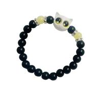 JDNH Pulsera de resina brillante con diseño de gatito para mejores amigos, parejas, pulsera de resina brillante para fiestas nocturnas, One Size, como se describe