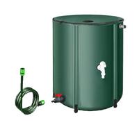 JDNH Recogedor de agua de lluvia con espiga, contenedor de almacenamiento que ahorra espacio para riego en interiores y exteriores, cubo plegable de recogida de agua de lluvia