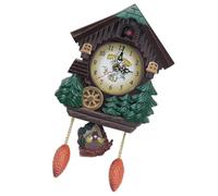JDNH Reloj artístico de péndulo de cuco para montaje en pared, funciona con pilas, para decoración del hogar, pájaro con sonido de campanilla, péndulo, casa de pájaros, decoración de casa de campo