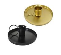 JDNH Soporte de hierro con asa, elegante candelabro cónico de metal para bodas, Navidad, centros de mesa, soporte de hierro