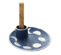 JDNH Soporte para varillas de madera Santo de cerámica para quemadores de incienso para un ritual de combustión segura y meditaciones, decoración del hogar, bandeja de cerámica espiritual