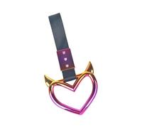 JDNH Spectrum Effect - Decoración suspendida para coche, diseño de corazón y flor negra, sustancia ABS permanente, simple para formatear interiores y exteriores, colgar vehículos globales