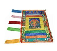 Jdon-hats Afortunado Tibetano Budista Banner de Seda Pared Colgante de la Bandera de la Bandera de la Bandera de la Bandera de la Bandera de la Bandera de Las Banderas religiosas Suministros budistas