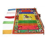 Jdon-hats Afortunado Tibetano Budista Banner de Seda Pared Colgante de la Bandera de la Bandera de la Bandera de la Bandera de la Bandera de la Bandera de Las Banderas religiosas Suministros budistas