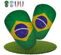 JDP Mini Espinilleras, espinilleras Extra pequeñas fútbol Hombre, Antideslizante Mini protección espinilla niños Football, espinillera pequeña 12x8 cm, Brasil