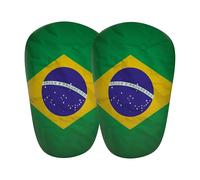 JDP Mini Espinilleras, espinilleras Extra pequeñas fútbol Hombre, Antideslizante Mini protección espinilla niños Football, espinillera pequeña 10x6 cm, Brasil