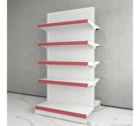 JDPYURV Estantería Tipo góndola Doble Cara para supermercado, Sistema metálico Profesional Ajustable para Tiendas y Retail, góndola Doble Cara Tienda(A-123 * 165cm/48.4 * 65in)