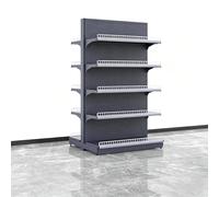 JDPYURV Estantería Tipo góndola para supermercado, Expositor metálico Profesional de una o Dos Caras, Sistema Modular Ajustable para Tiendas y Retail(Gray,B-123 * 160cm/48.4 * 63in)