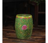 JDPYURV Taburete de Jardín de Cerámica Pastel, Estilo Chino, Taburete Tambor Decorativo Interior/Exterior, Resistente, Hecho a Mano, para Salón, Balcón y Terraza(Color-07)